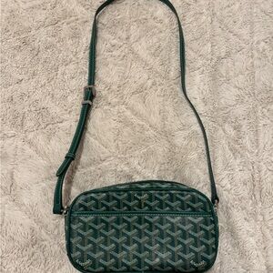 Goyard Teal Patterned Crossbody Bag